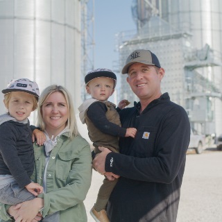 The Robey family who are first-time farmers with Farm Credit Mid-America